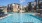 a swimming pool in a backyard